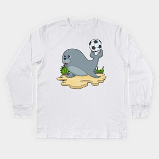 Seal as Soccer player with Soccer Kids Long Sleeve T-Shirt